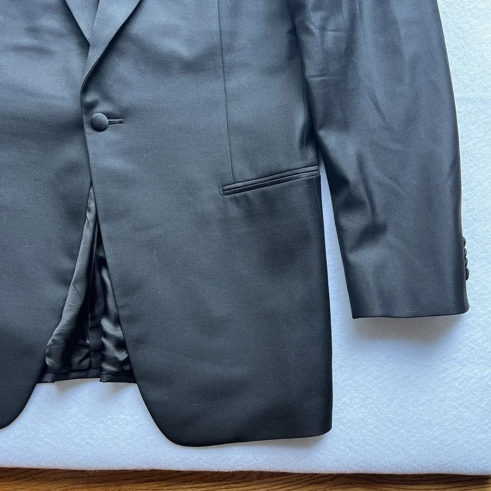 Ermenegildo Zegna Blazer 52‎ EU 44 US Black Roma Fit Italy Made Wool Sport Coat
